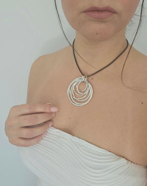 SILVER BOHEMIAN SPIRAL PENDANT