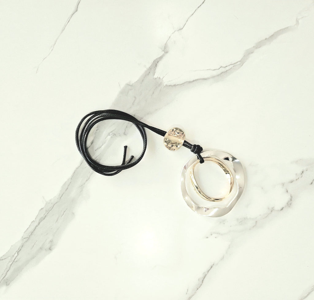 GOLD AND SILVER SPIRAL PENDANT