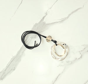 GOLD AND SILVER SPIRAL PENDANT