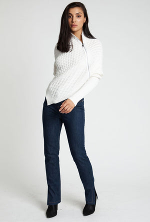 Zipper Knit - White
