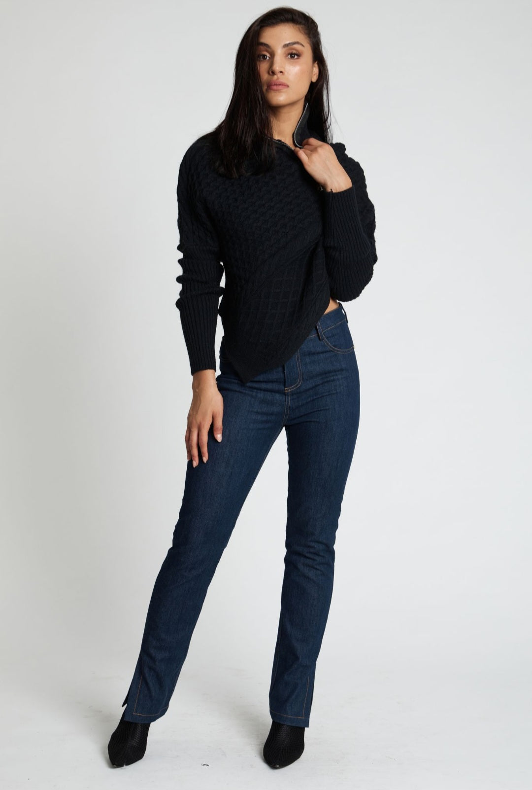 Zipper Knit - Black