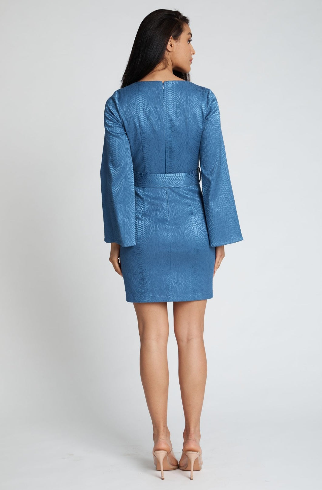 Seduced Long Sleeve Blue Dress