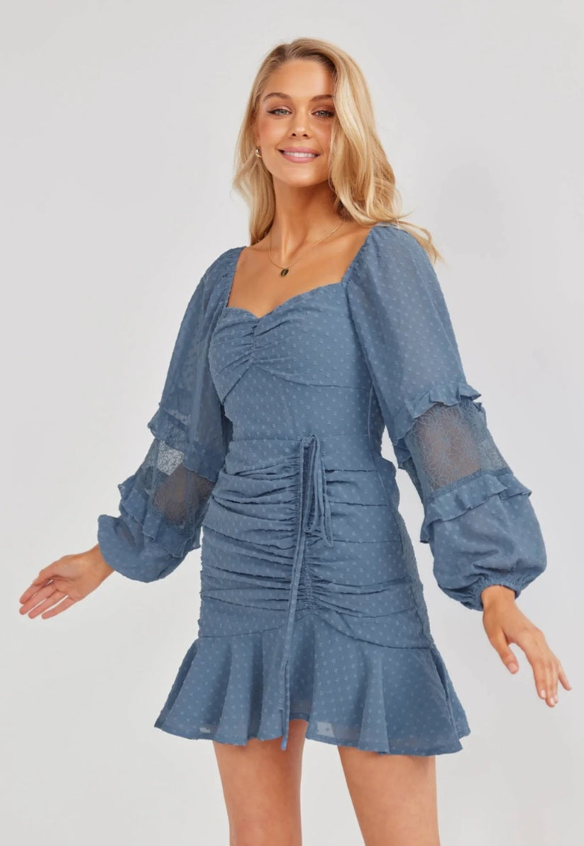 GEORGIA DRESS BLUE
