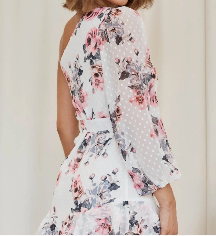 OLSEN DRESS WHITE FLORAL