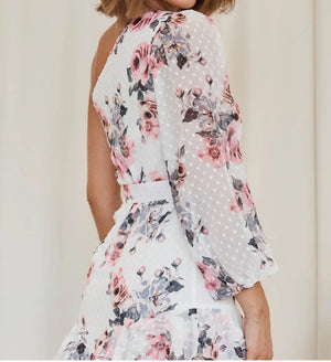 OLSEN DRESS WHITE FLORAL