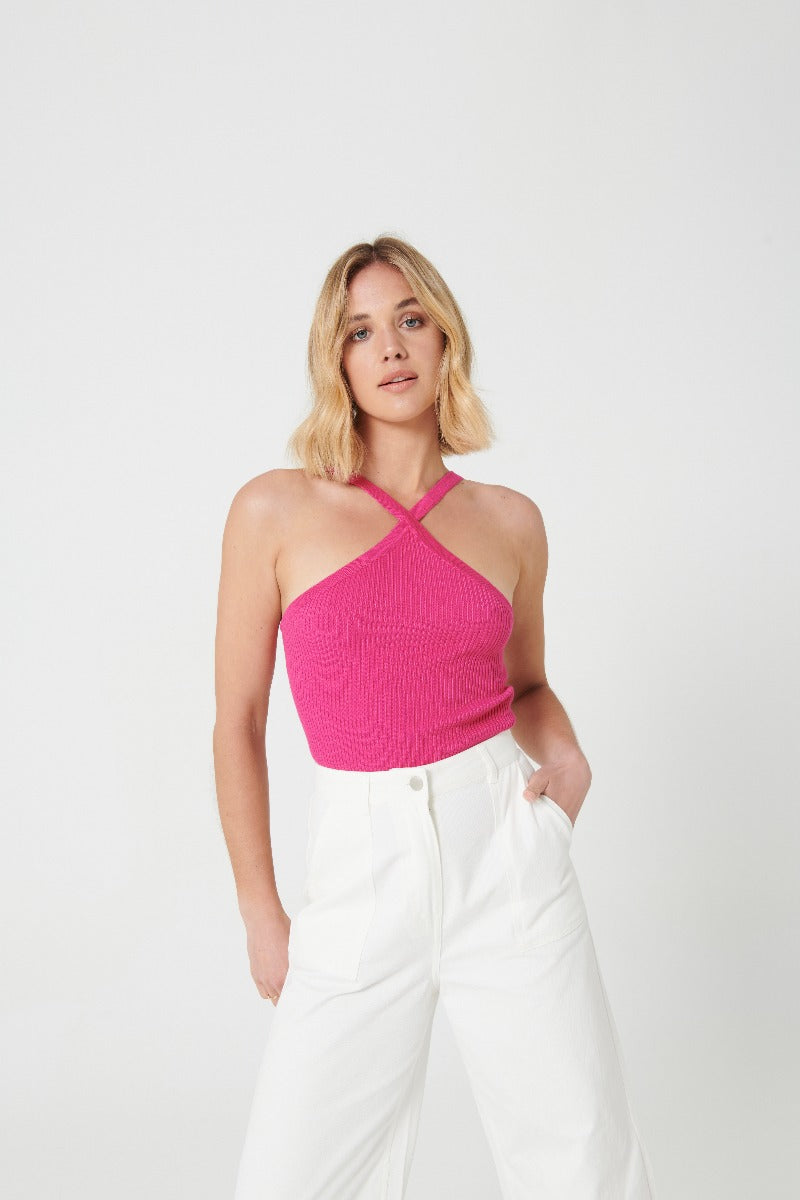 COSMIC BABY KNIT TOP - PINK