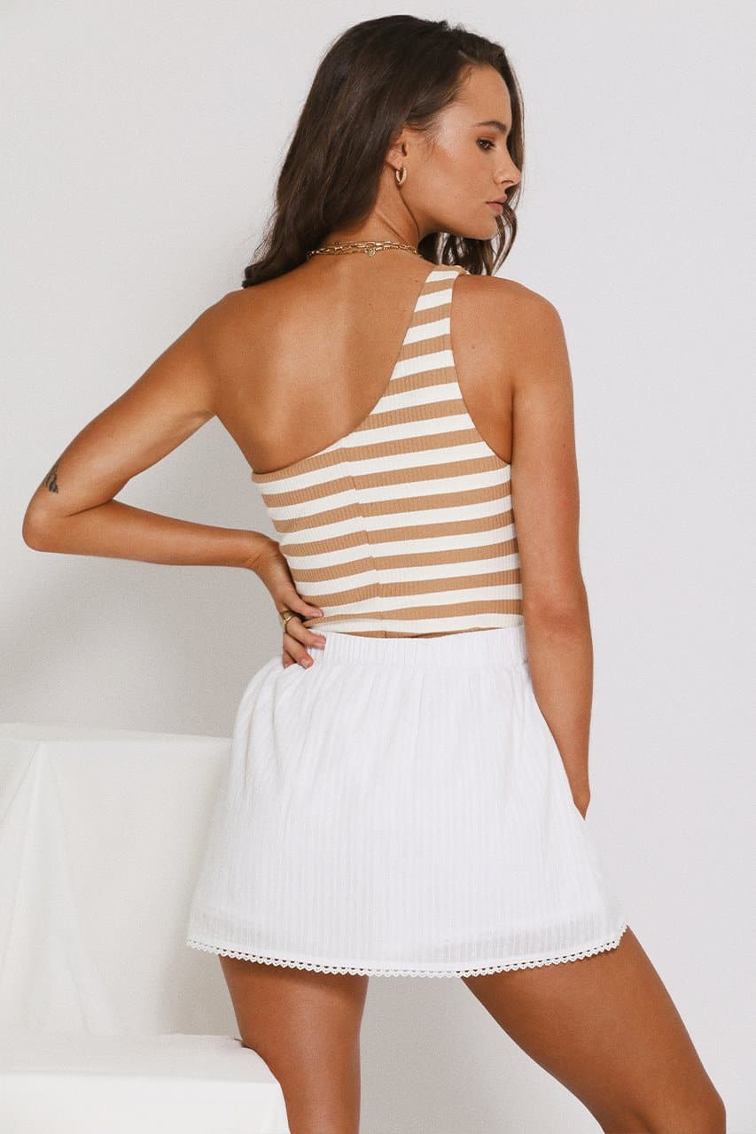 CHEZ BODYSUIT - TAN STRIPE