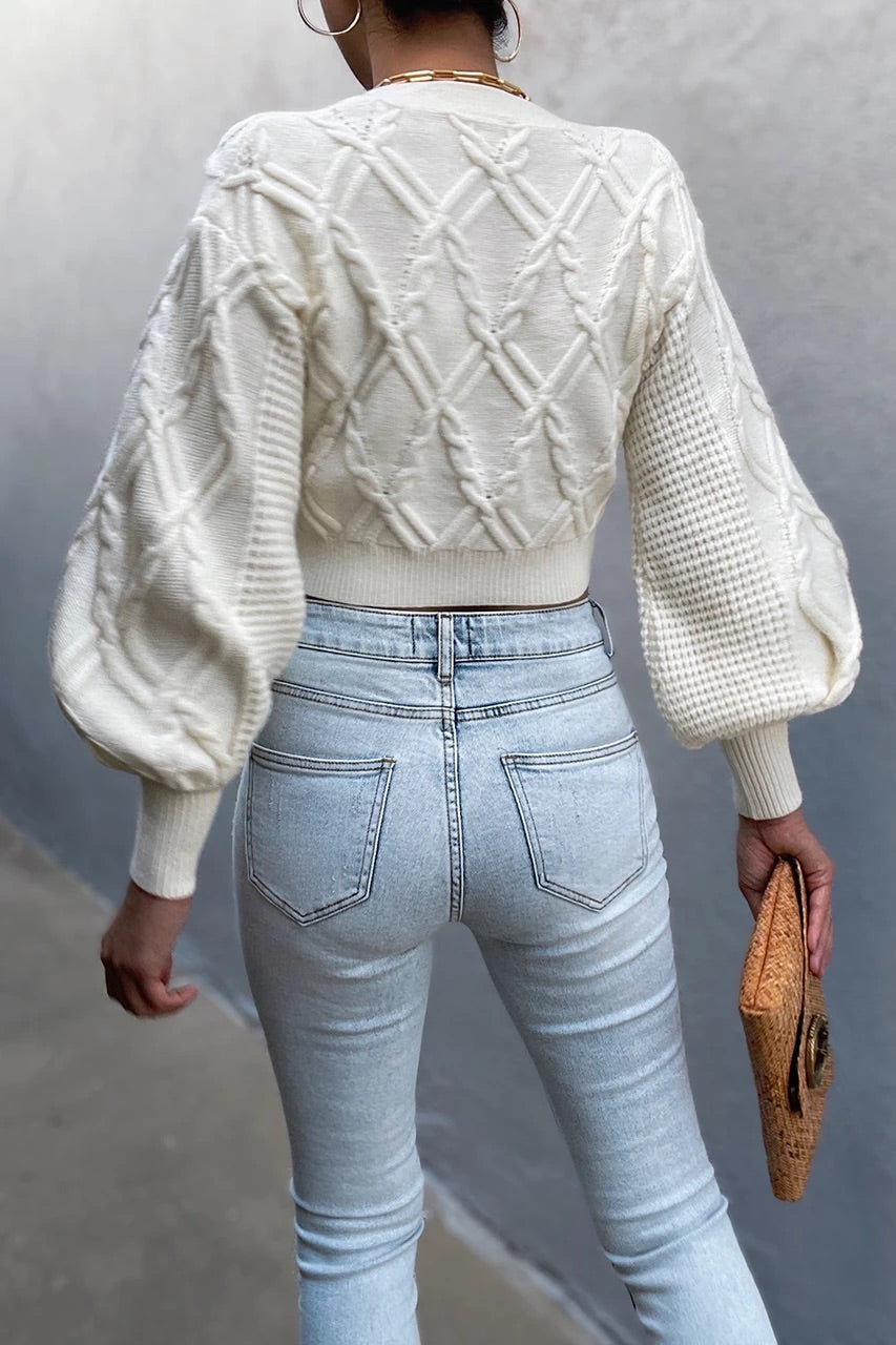 SADIE CARDIGAN - IVORY