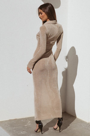 WEK MAXI DRESS - GOLD