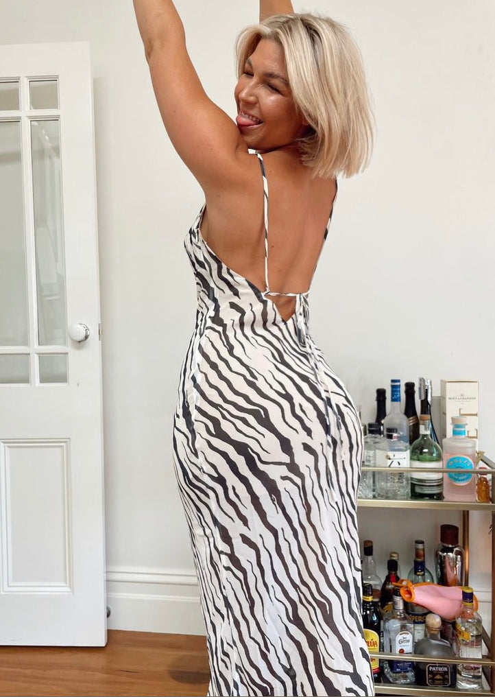 INSTINCT DRESS - ZEBRA