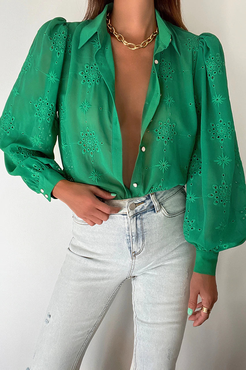 ELISE BLOUSE - EMERALD